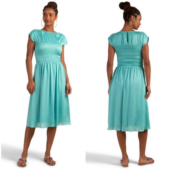 💕TRINA TURK💕 Entertain Dress ~ Turquoise Medium M NWT - Picture 1 of 13
